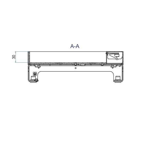 Produktbild UBD 264 301  -  Unterflur-Bodendose UBD 260 inkl. Deckel mit Kante, geschlossen, 30mm Vertiefung und 1 Schnurauslass